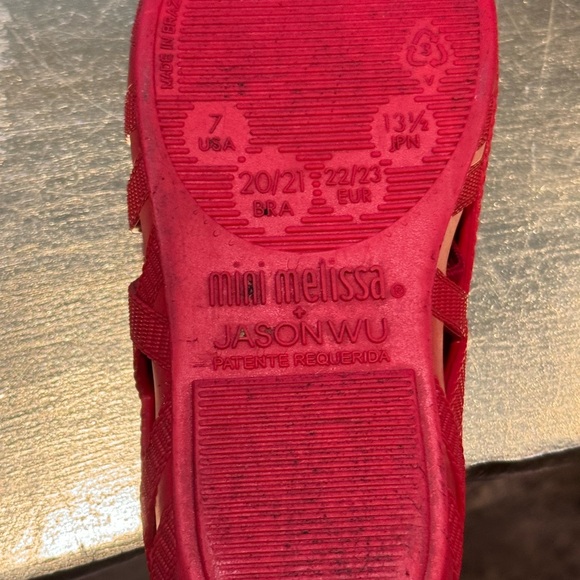 Mini Melissa + Jason Wu Toddler Flats. Size: 7 (2 year old Toddler Girl) - Picture 5 of 6